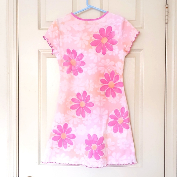 New Legends Girl's 100% Cotton Short Sleeve Floral Summer Dress. - Picture 2 of 4